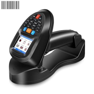 Imagem de JRHC Inventory Scanner Wireless 1D Laser Barcode Scanner com Base de Carregamento & Coletor de Dados Dispositivo de Inventário de Terminal de Dados Portátil com Leitor de Código de Barras Portátil USB