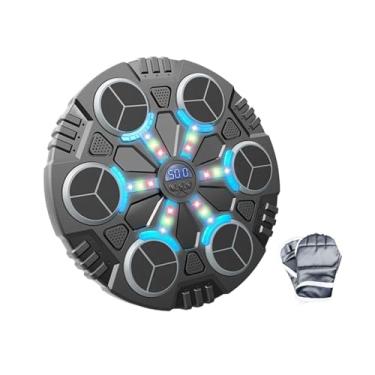 Imagem de oshhni Máquina de boxe inteligente, almofada de socos, saco de areia, equipamento de treinamento de boxe, máquina de boxe musical, alvo de parede para homens, 6 Alvo