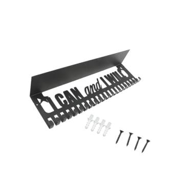 Imagem de YIJU Suporte de medalha de parede, prateleira de troféus, grande capacidade, porta-medalhas com 20 ganchos para beisebol, basquete, ginástica, I Can and I Will