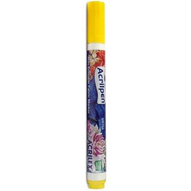 Imagem de Caneta para Tecido Acrilpen amarelo Ouro 1 unid - Acrilex