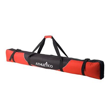Imagem de Bolsa de esqui acolchoada Athletico Mogul - Bolsa de viagem para esqui única totalmente acolchoada, Vermelho, 170 cm