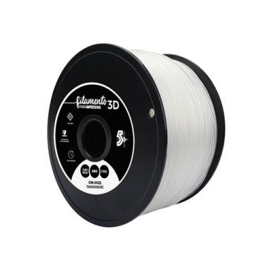 Imagem de Filamento p/ impressora 3d abs transparente - 3mm - 1kg - 5+