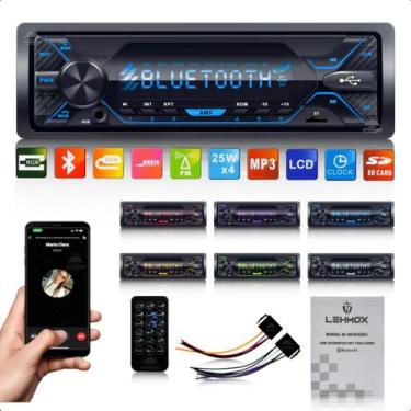 Imagem de Som automotivo Radio mp3 bluetooth LEY-1852A Aparelho Auto Radio 7 Cor
