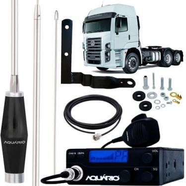 Imagem de Rádio Px Antena Inox 1,40m Alongador 60cm Cabo 5,5m Suporte Carona Con