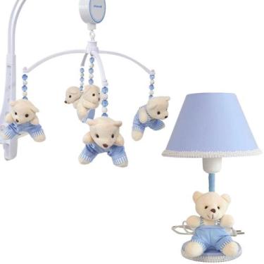 Imagem de kit Decoração Abajur e Mobile para Berço Quarto Bebê Menino - Erich Ba