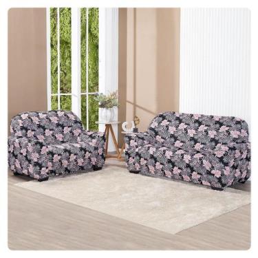 Imagem de Capa De Sofa Lisa 2 E 3 Lugares Malha Gel Estampas Variadas - Lenharo 