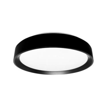 Imagem de Plafon New Space Led Multicor 32W Ø38cm Preto / Madeira / Branco - S&L