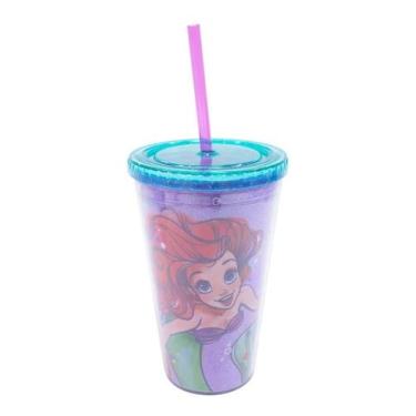 Imagem de Copo Canudo Sereia Ariel 450ml - Disney - Minas de Presentes, Copo