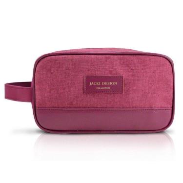 Imagem de Necessaire Com Alça Lateral Jacki Design - Joy Vermelho Escuro