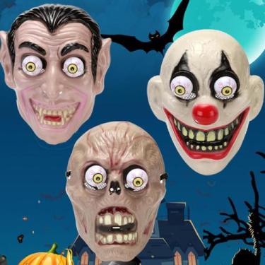 Imagem de Máscara Zumbi Com Olho Esbugalhado Terror Halloween Cosplay - Bela Imp