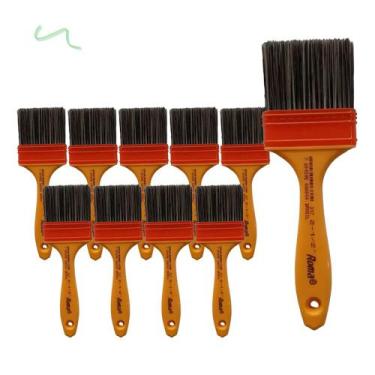 Imagem de Kit 10 Trincha Pincel 317 Gold Gris 2.1/2 Polegadas - Roma