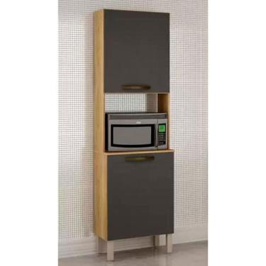 Imagem de Cozinha Torre Quente Valência Carvalho/Grafite Salleto Móveis - Sallet