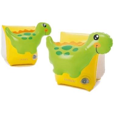 Imagem de Par de Boia para Braço Flutuador Infantil Dinossauro Intex, Verde