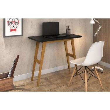 Imagem de Mesa de Estudo Dubai  Base Madeira Maciça Preto - MULTIPLA MOVEIS, PRE