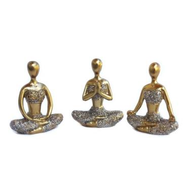 Imagem de Kit decoração Yoga com base em espelho meditação ioga conjunto decorat