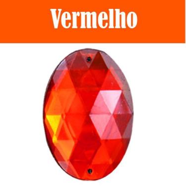 Imagem de Chaton Oval Taz-021 - 25mm - Vermelho - Nº: 5 - Nybc
