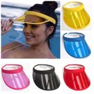 Imagem de Kit 02 Viseiras Moda Praia Transparente Balada Verão  Piscina Caminhas