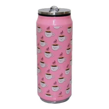 Imagem de Garrafinha Squeeze Parede Dupla Inox C/ Canudo 360ml Coruja - Clink, C