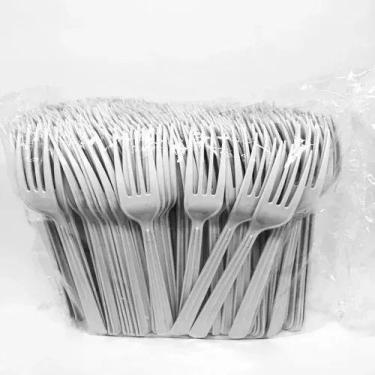 Imagem de Kit 1000un Garfo Refeição Descartável Koniz Reforçado Branco, Garfo