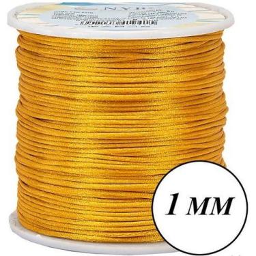 Imagem de Rolo de 100 Metros cordão fio de cetim r de rato linha pulseira macram