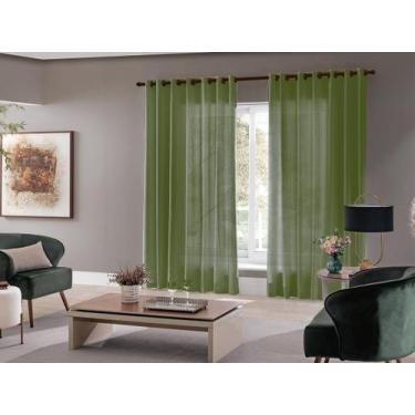 Imagem de Cortina Para Sala Quarto Roma 300x220 Admirare, Verde