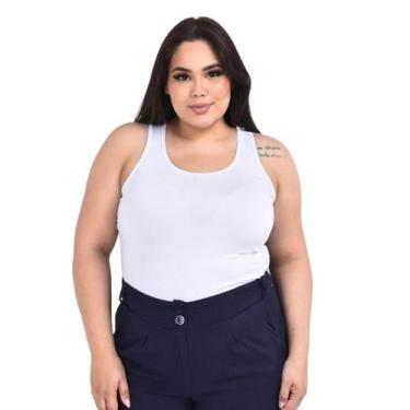 Imagem de Regata Com Alça Cavada Plus Size Lisa Casual - CACHARREL STORE, G2, Br