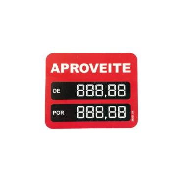 Imagem de Etiqueta Digital Aproveite Vermelho Mini 100 unidades - Casa Do Cartaz