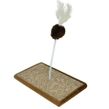 Imagem de Brinquedo Arranhador São Pet para Gatos Carpete Marrom