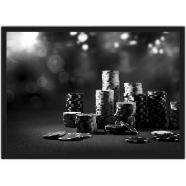 Imagem de Quadro Decorativo Pôquer Baralho Cartas Naipe Com Moldura G05 - Vital 