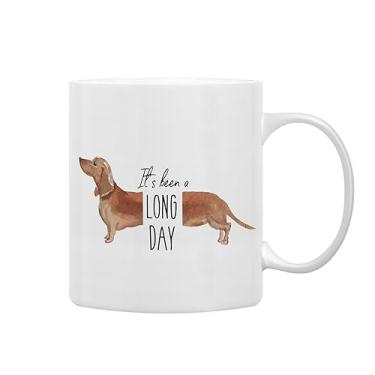 Imagem de QASHWEY Caneca de Dachshund, Dachshund Canecas de café, presentes de Dachshund, caneca de cachorro Weiner presentes para mulheres amantes de DachshundDog, canecas engraçadas para cães Dachshunds