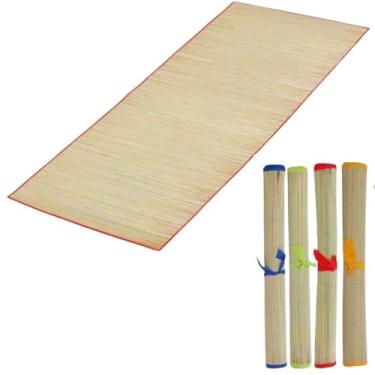 Imagem de Esteira De Palha Natural Tapete Praia Piscina Acampamento-Yoga- Esteira Palha Disponível 2 Tamanho (1, Grande (170x90cm))
