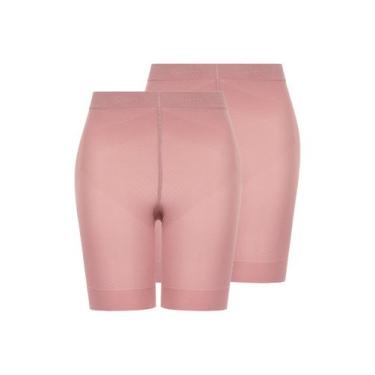 Imagem de Kit com 2 Shorts Feminino Modelador Up Line Loba 5690-003 - LUPO, Rosa