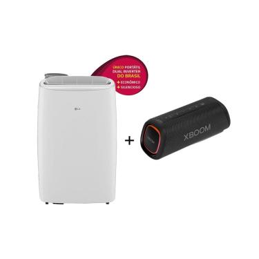 Imagem de Combo Ar Condicionado Portátil LG DUAL Inverter Voice 14.000BTU Frio - 127v + Caixa de Som XBOOM XG5S