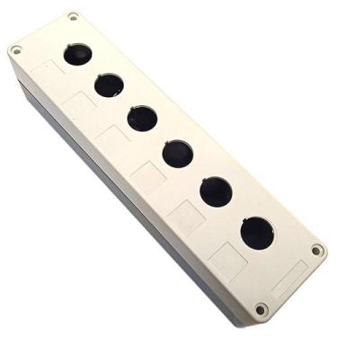 Imagem de Caixa Vazia com 6 Furos de 22mm para Botoeira Botão Led Interruptor de