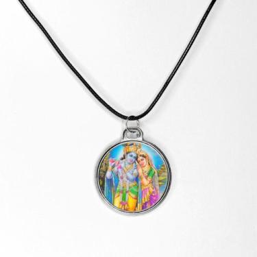 Imagem de Lindo Colar Pingente arte Krishna e Hada resinado - RELIKARIU