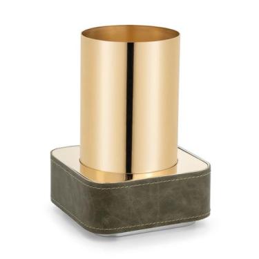 Imagem de Base com material sintético e Vaso Alto Fragmentos Gold24K - St James