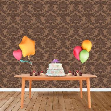Imagem de Painel Retangular em Jacquard Marrom Antigo Medalhão - Jacquard Tradic