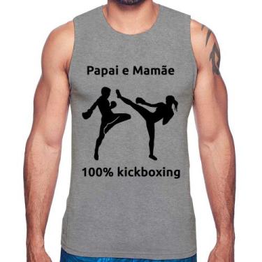 Imagem de Regata Papai e Mamãe 100% Kickboxing - Foca na Moda, Cinza, M