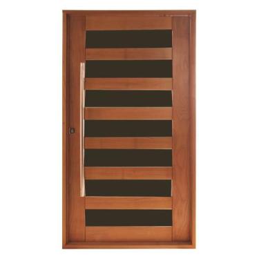 Imagem de Porta Madrid com Vidro em Madeira Maciça Tauari - Mapaf, 80cm x 210cm