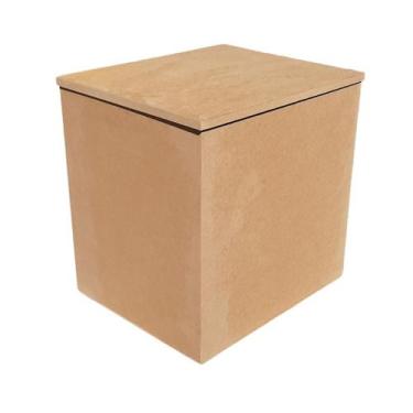 Imagem de Caixa Retangular Grande Tampa Sapato 52x43x53 Mdf 4mm Madeira - ATACAD