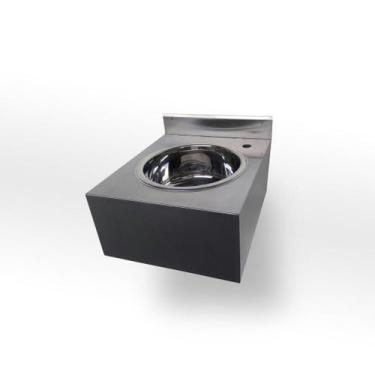 Imagem de Pia Assepsia Inox 40x35cm 1 Cuba 25cm Mão Francesa Ideal Inox