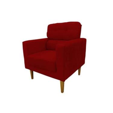 Imagem de Poltrona Decor Lunna Area de lazer Veludo Marsala - Kimi Design