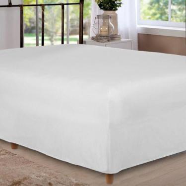 Imagem de Lençol Box Conjugado Unibox Solteiro King Especial Branco Arrumadinho 