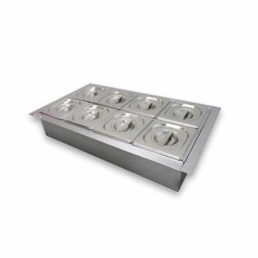 Imagem de Condimentadora 8 Cubas Central Refrigerada Embutida ZPCNR08E - Zepper