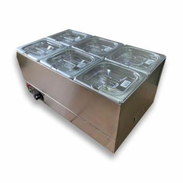 Imagem de Rechaud Termico 6 Cubas 1/6 Inox 110v 220v Zepper ZPRC06E, 110V