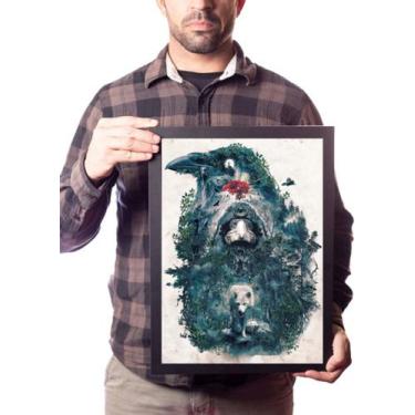 Imagem de Poster Com Moldura A3 Animal Surreal Corvo - Fanarte