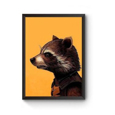 Imagem de Poster Moldurado Rocket Racoon - Fanarte
