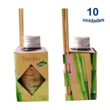 Imagem de 10 Aromatizador Ambiente de Bambu Difusor Vareta Aromatizante Perfume 