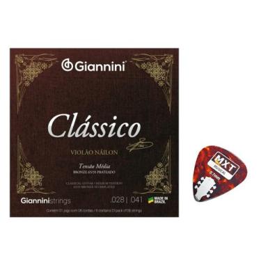 Imagem de Encordoamento Giannini para Violão Nailon Clássico Tensão Média GENWPM