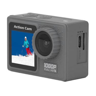 Imagem de Câmera Subaquática Asixxsix, 16MP 1080FHD 30FPS, Tela Dupla Colorida de 2 e 1,4 Polegadas, Câmera Digital, Filmadora Subaquática à Prova D'água para Aventuras de Mergulho e Atividades ao Ar Livre